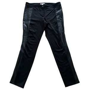 White House Black Market Leggings Faux Leather Striped Side